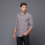 Zach Button-Up Shirt // Pink + Grey (M-REG)