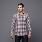 Zach Button-Up Shirt // Pink + Grey (M-REG)