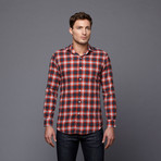 Patyk Button-Up Shirt // Red + Blue (XL-SLIM)
