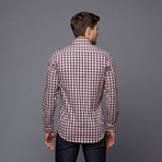 Dylan Button-Up Shirt // Charcoal + Pink (L-SLIM)