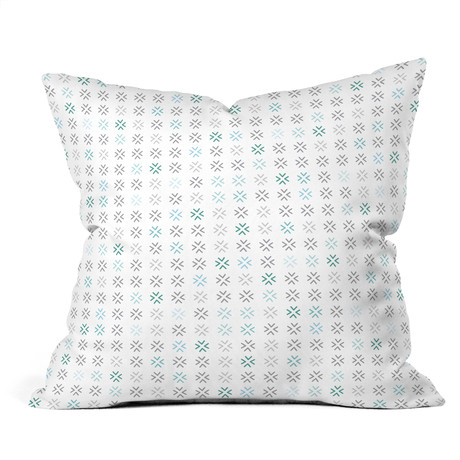 Gabi Besos Blue Throw Pillow (18" x 18")