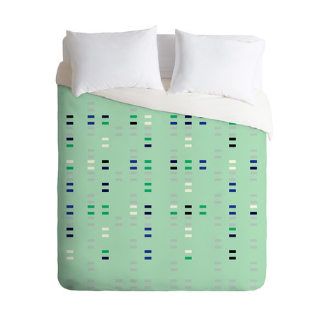 Gabi Numbers Mint Duvet Cover (Twin)