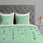 Gabi Numbers Mint Duvet Cover (Twin)