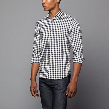 Slate & Stone // Maxwell Gingham Button Down // Black (S)