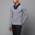 Slate & Stone // Jesse Shawl Neck Lambswool Sweater // Navy (S)