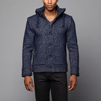 Slate & Stone // Donovan Wool Hooded Jacket // Blue (S)