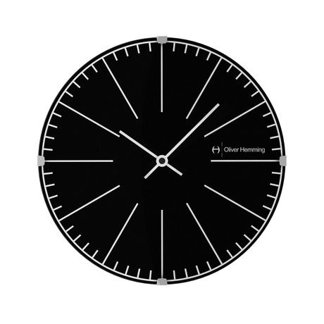 Domed Glass Wall Clock // Future White