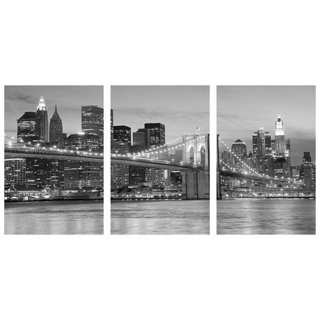 Brooklyn Bridge at Night Triptych