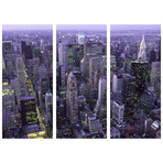 Manhattan at Night, New York Triptych