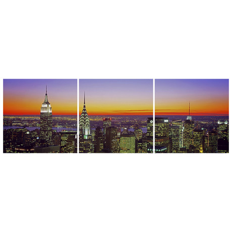 Midtown Manhattan at Sunset, NYC Triptych