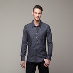 Garrison Woven Shirt // Black Chambray (M)