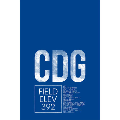 CDG // Paris (Print - 12" x 18")