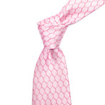 Italian Silk Tie // Honeycomb Pink