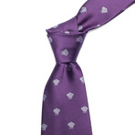 Italian Silk Tie // Violet Medusa