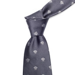 Italian Silk Tie // Dark Grey Medusa