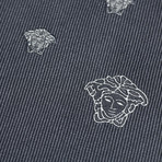 Italian Silk Tie // Dark Grey Medusa