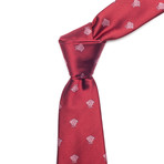 Italian Silk Tie // Scarlet Medusa