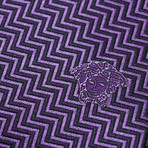 Italian Silk Tie // Violet Zig Zag