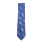 Italian Silk Tie // Blue & White Polka Dots