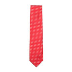 Italian Silk Tie // Red & White Polka Dots