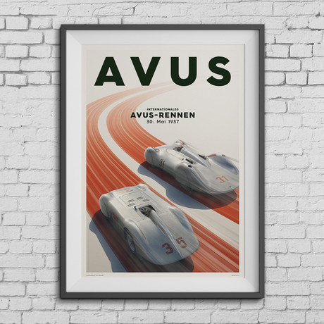 Streamliners - AVUS 1937 // Poster