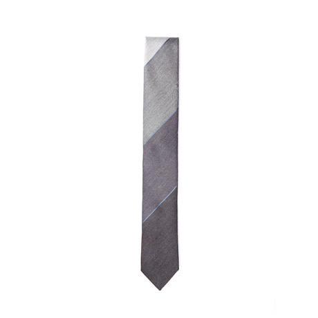 Block Ombre Tie // Grey + Black