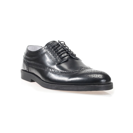 Logan 3 Brogue // Black Polido (Euro: 40)