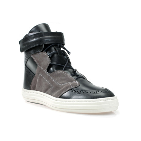 Swear // Olly 14 High Top Sneaker // Grey Pull Up (Euro: 40)