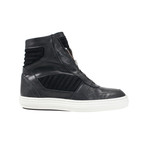 Billie 1 High Top Sneaker // Black Leather + Suede (Euro: 41)