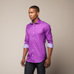 Streamliner Button Up Shirt // Patriarch Purple (M)