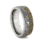 Dinosaur Bone Ring // Polished Tungsten Band (Size 6.5)