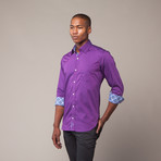 Fragonard Button Up Shirt // Purple Dots (2XL)