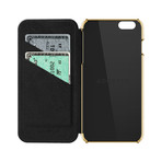 Leather Folio for iPhone 6 Plus // White + Gold