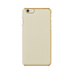 Leather Wrap for iPhone 6 Plus // White + Gold