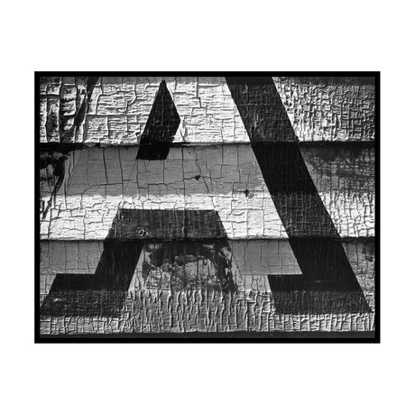 Brett Weston // Weathered Graphic Painting on Clapboard Siding, 1945 (16"W x 20"H x 2"D)