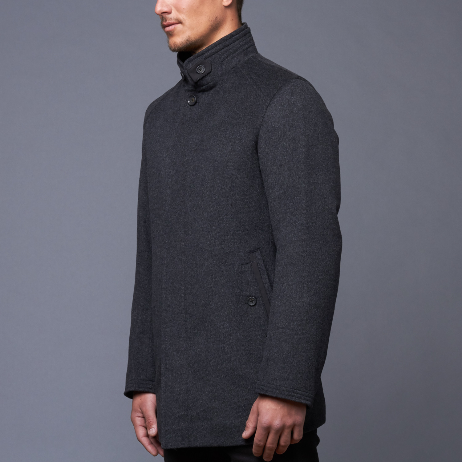 Carsile Wool + Cashmere Coat // Grey (S) - Sanyo - Touch of Modern