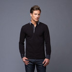 Long Sleeve Polo // Black Shadow (S)