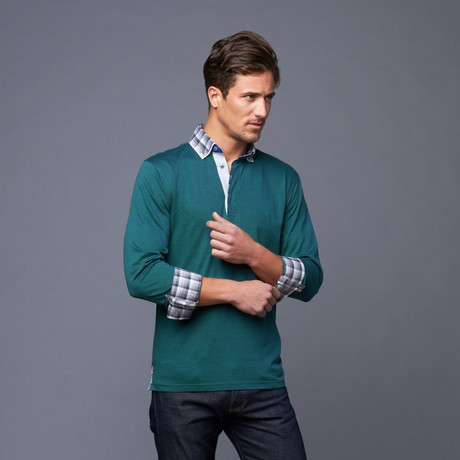 Long Sleeve Polo // Green (S)