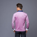 Long Sleeve Polo // Pink Sheen (2XL)