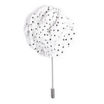 Lapel Pin // Black + White Polka Dot