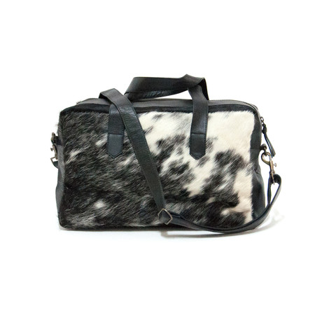 Dustin Cowhide Leather Overnight Bag
