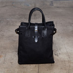 Canvas & Leather Tote (Black)