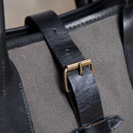 Canvas & Leather Tote (Black)