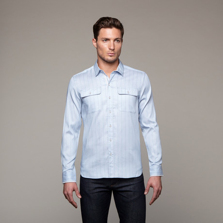 True Reflections Button Up // Powder Blue (S)