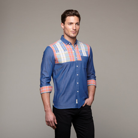 Language of My World Button Up // Blue (S)