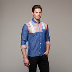 Language of My World Button Up // Blue (S)