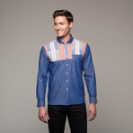 Language of My World Button Up // Blue (S)