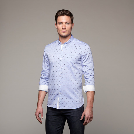 Hive Mind Button Up // Blue (S)