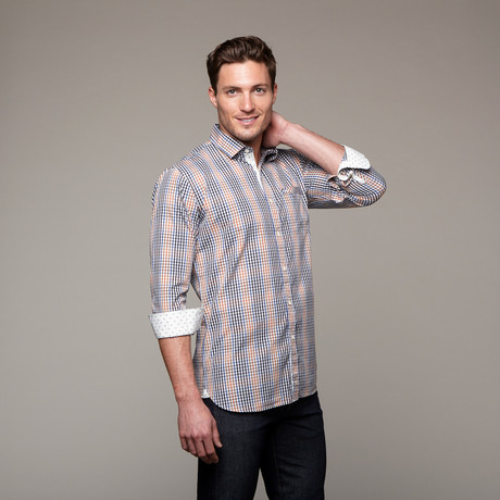 Holland Road Button Up // Orange (S)