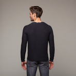 Coi Cashmere Blend Henley // Heather Charcoal (S)